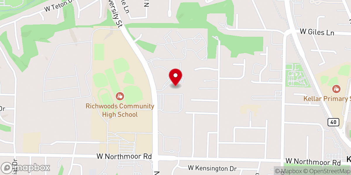 Map showing location of First Christian Church