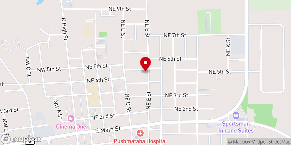 Map showing location of Emmanuel Full Gospel Church Inc