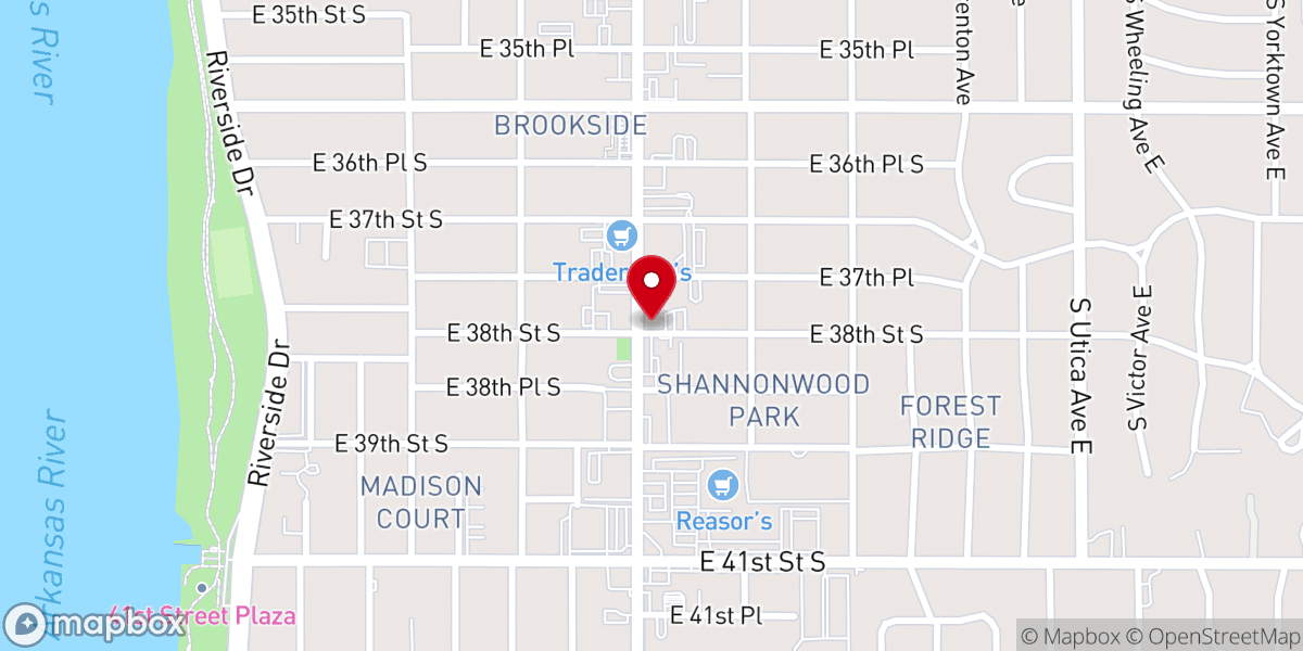 Map showing location of Community Brookside