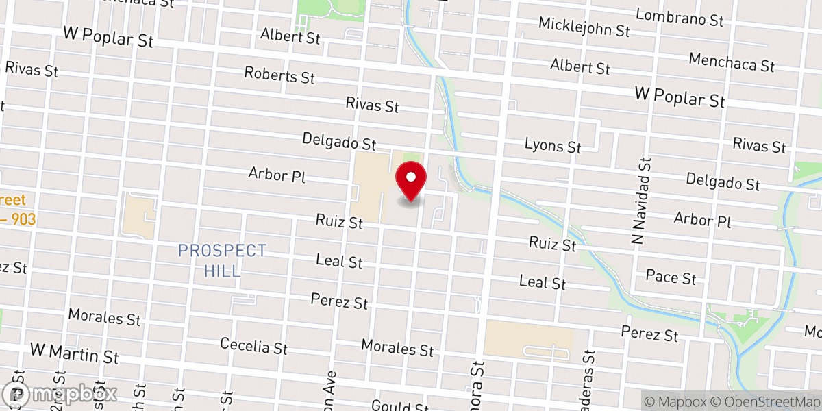 Map showing location of Palestine Baptist Church