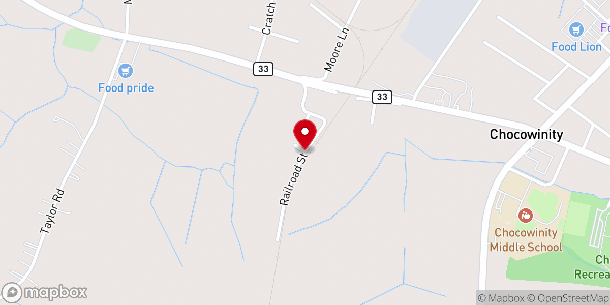 Map showing location of Little Rock Holiness Church