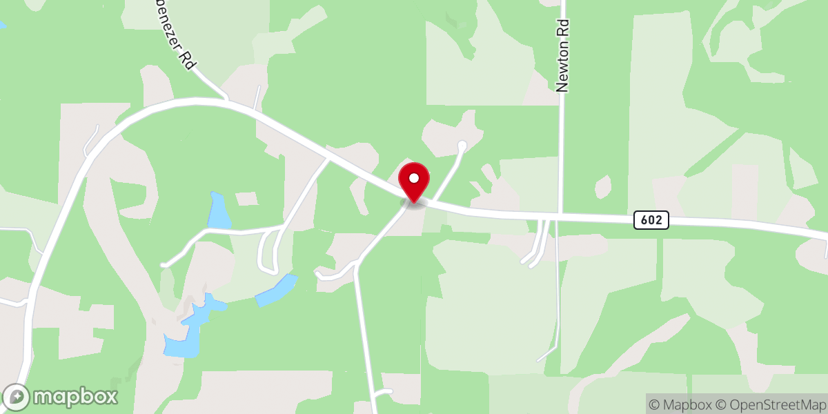Map showing location of Magnolia Baptist Church Parsonage