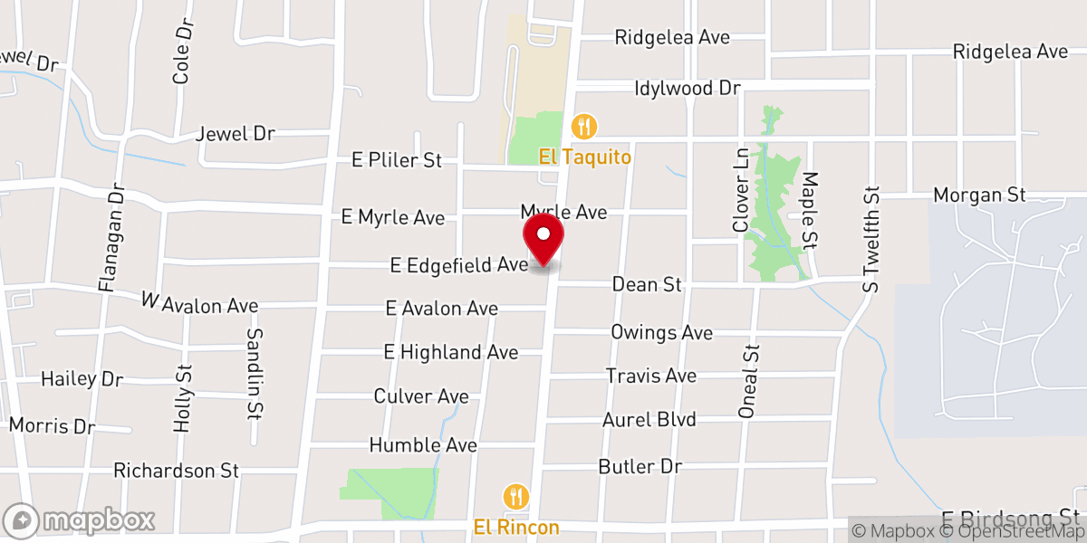 Map showing location of The Living Gospel Longview