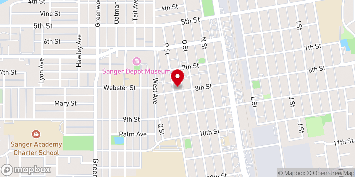Map showing location of Family of Faith Center