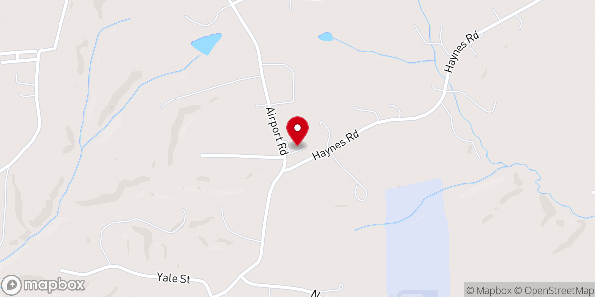 Map showing location of Round Mountain Baptist Church