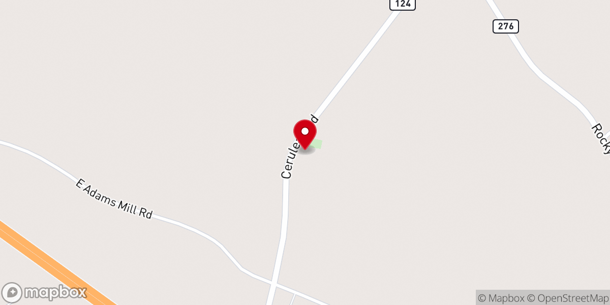 Map showing location of Mt Zion United Methodist Church