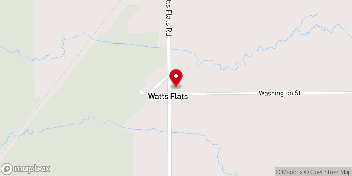 Map showing location of Watts Flats United Methodist