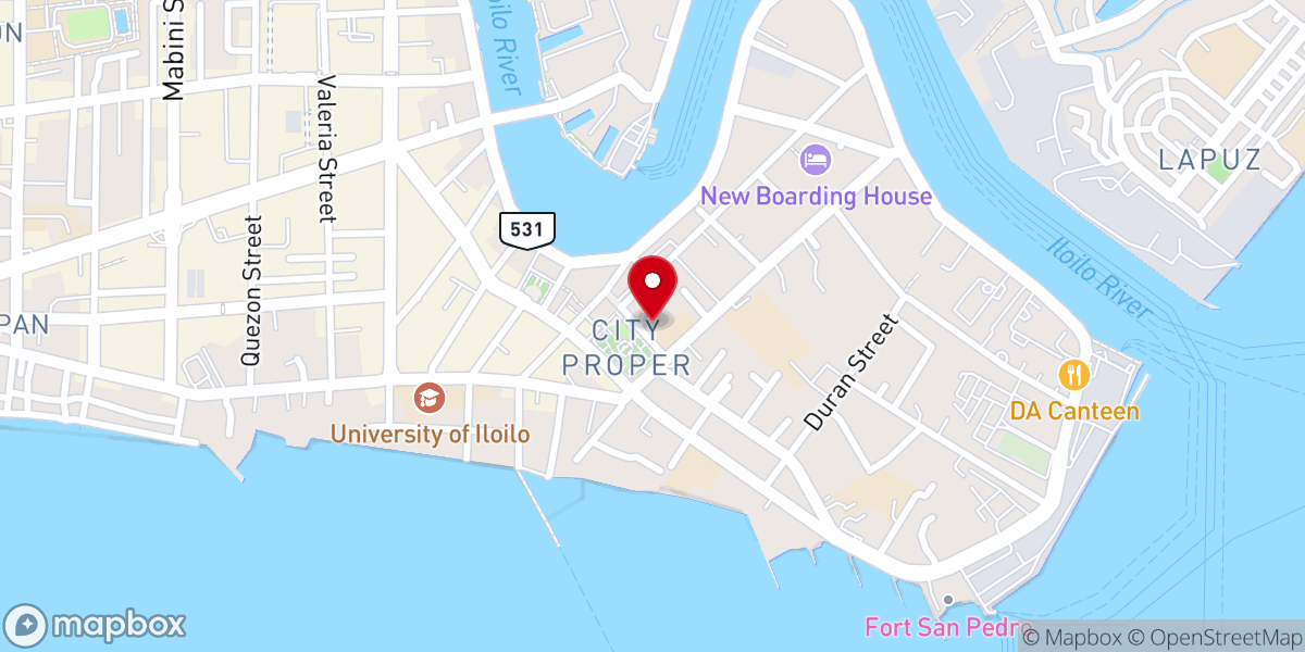 Map showing location of Diosecsean Shrine of Our Lady of Holy Rosary of Iloilo