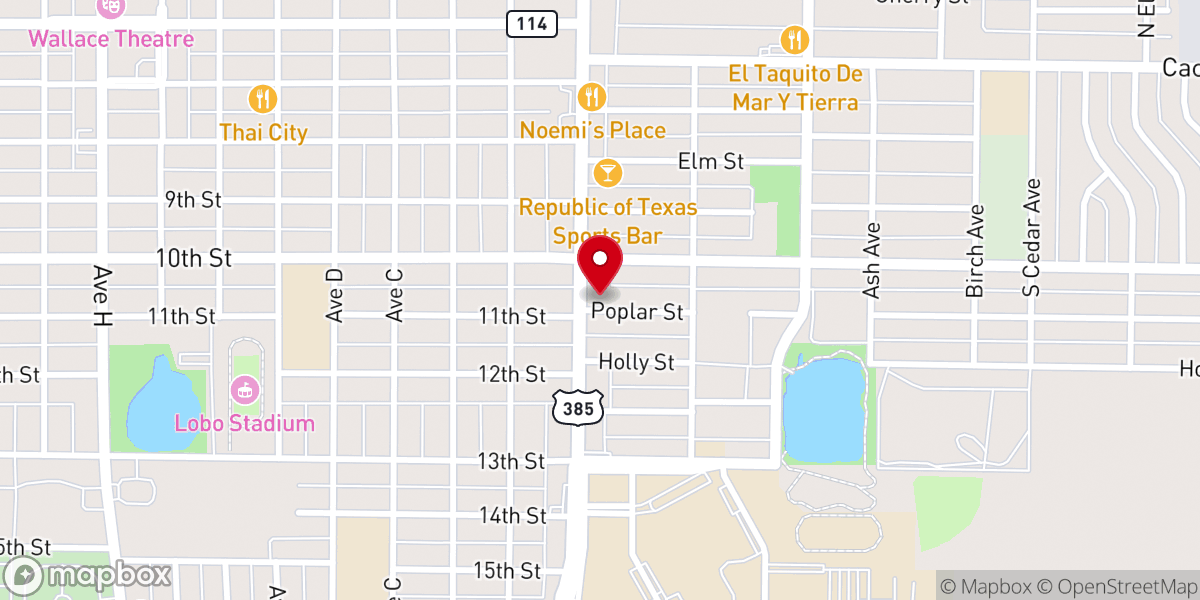 Map showing location of Little Caesars Pizza