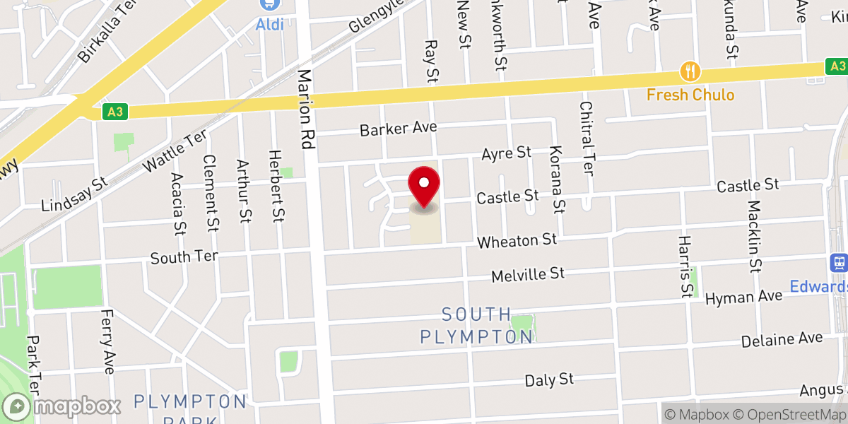 Map showing location of CityLight Church Adelaide