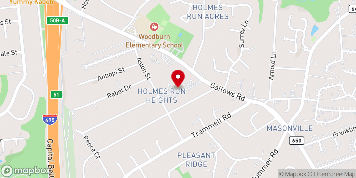 Map showing location of Capital Baptist Church