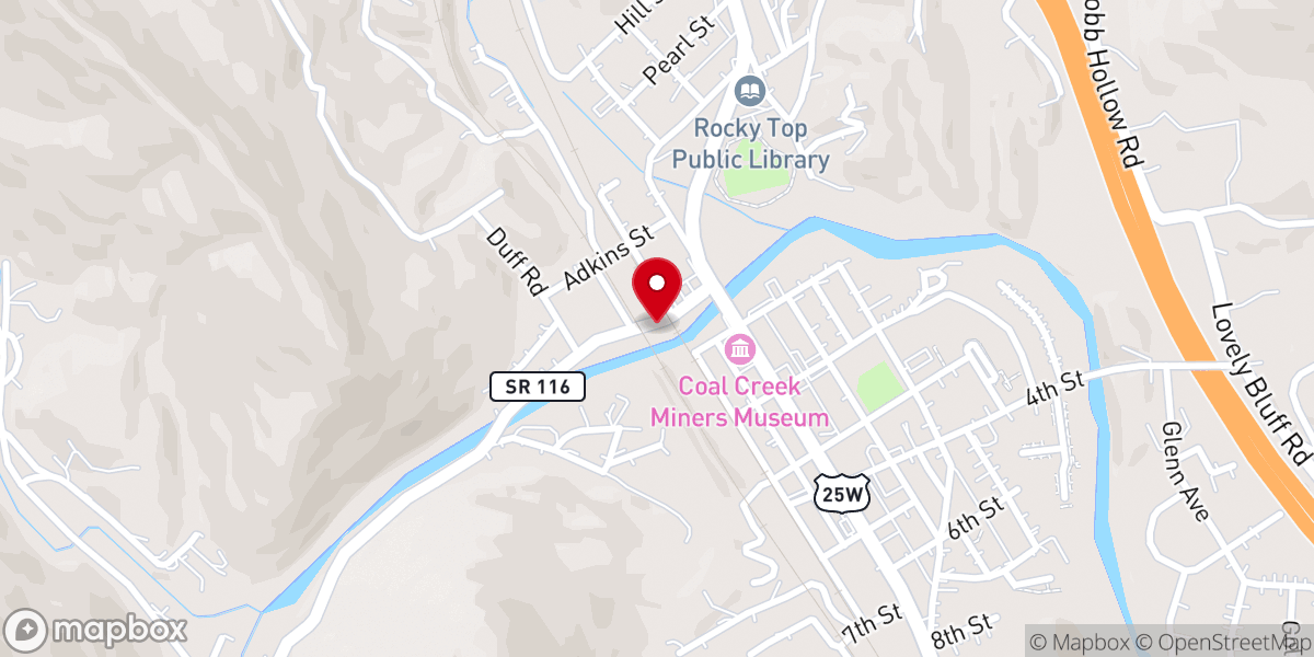 Map showing location of The Upper Room Church