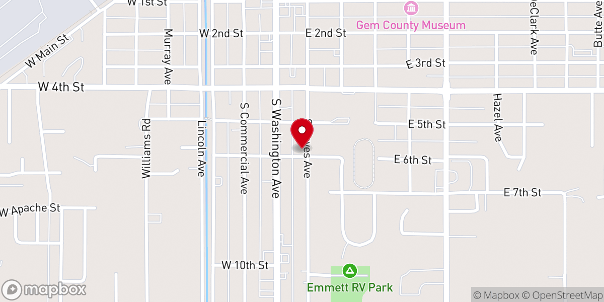 Map showing location of Church of Christ