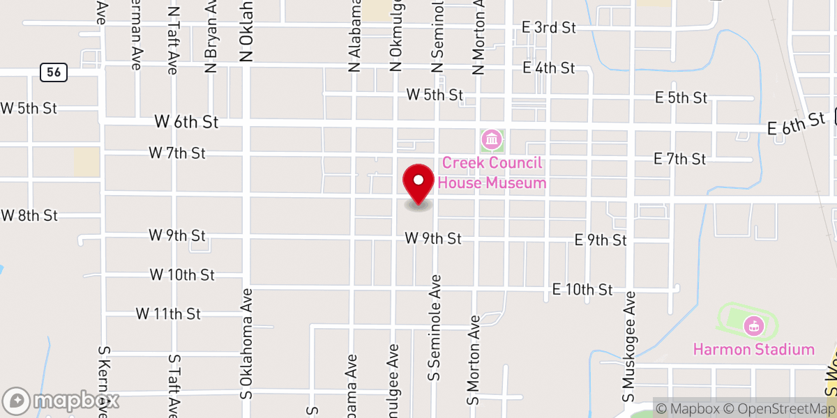 Map showing location of First United Methodist Church - Food Distribution Center
