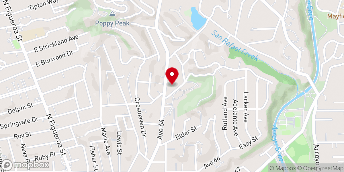 Map showing location of Church of the Angels