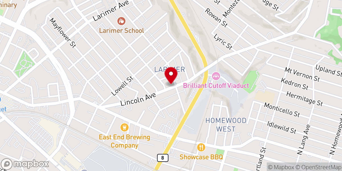 Map showing location of Sixth Mt Zion Baptist Church