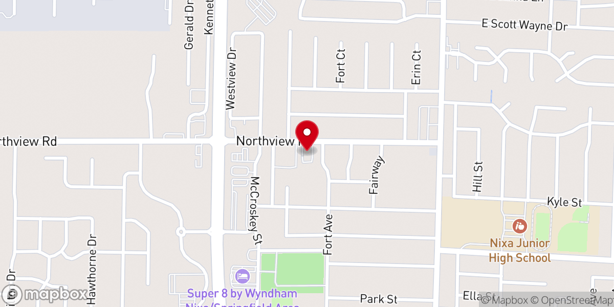 Map showing location of Radiant Church