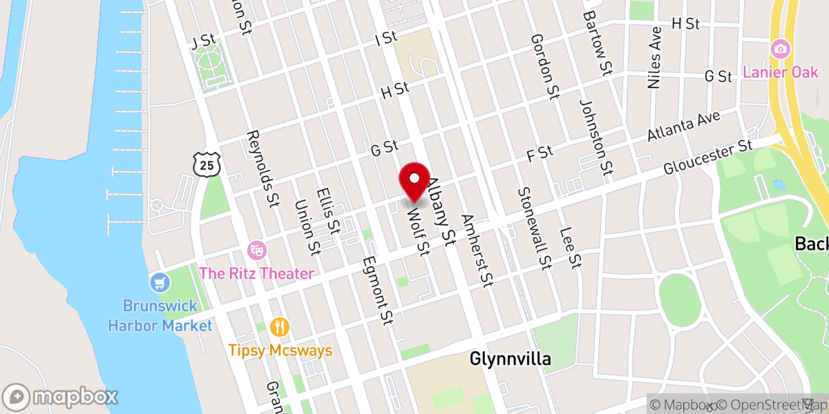 Map showing location of St Paul AME Church