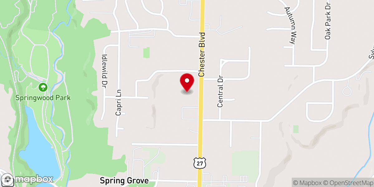 Map showing location of Crosspoint Church