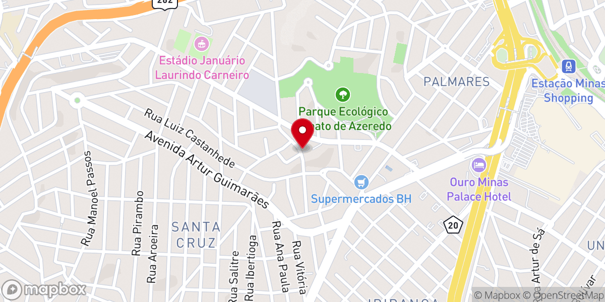 Map showing location of IGREJA BATISTA NO PALMARES - BELO HORIZONTE