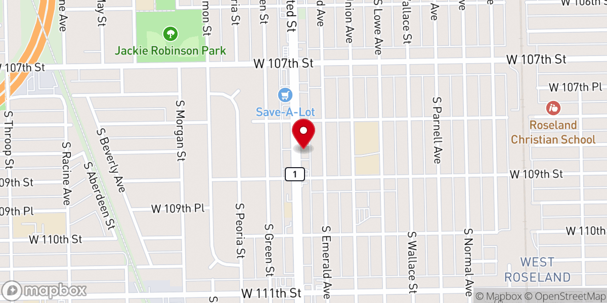 Map showing location of Logos Baptist Assembly