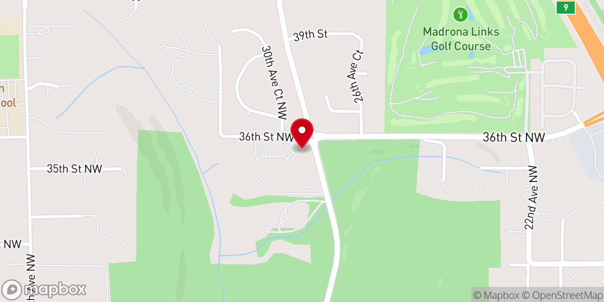 Map showing location of Gig Harbor United Reformed Church