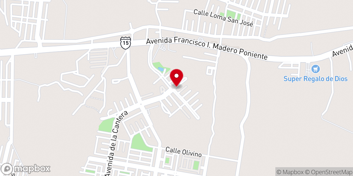 Map showing location of Iglesia bautista fundamental