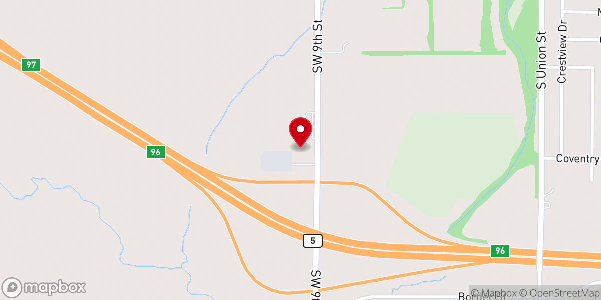Map showing location of Eagle Vision Church