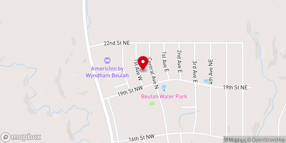Map showing location of Grace Evangelical Free Church