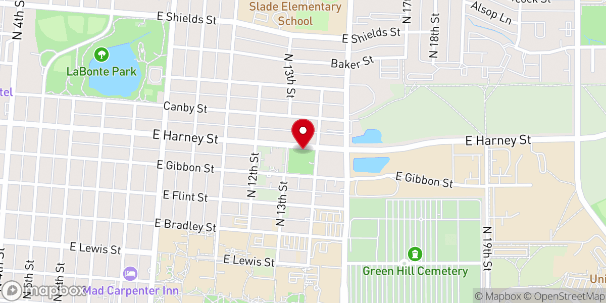 Map showing location of Harbon Park