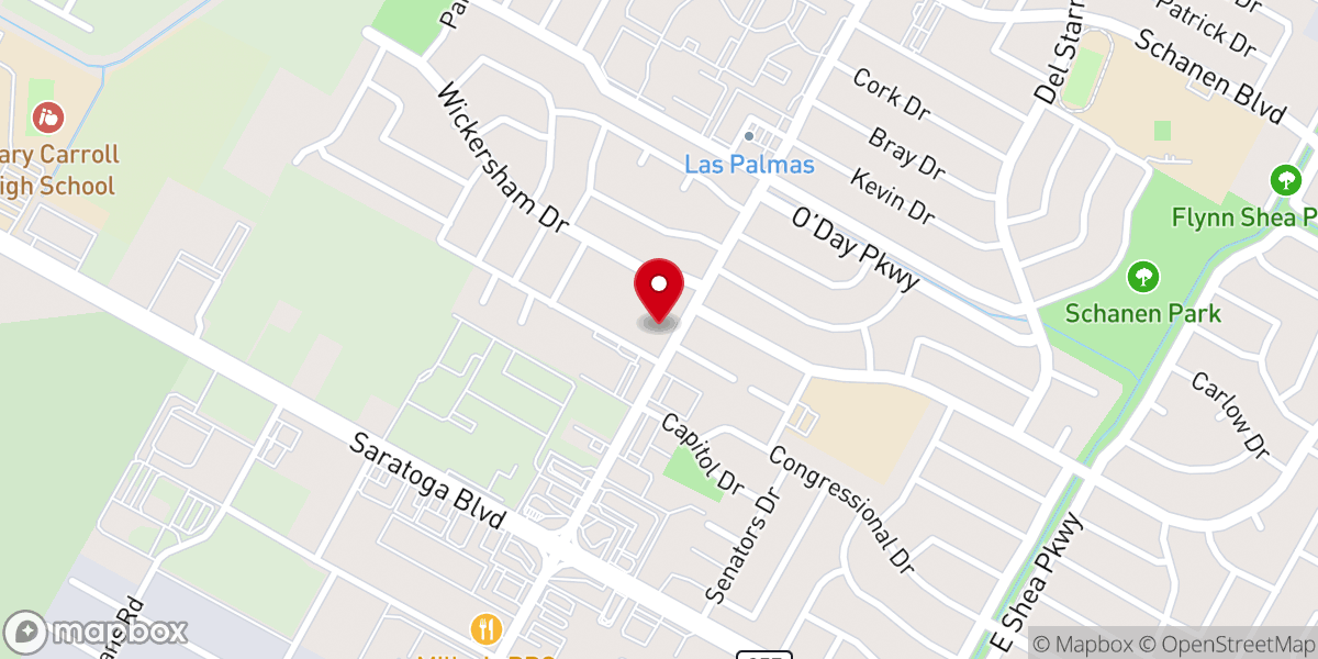 Map showing location of Trinity Church of the Nazarene