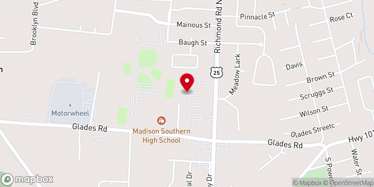 Map showing location of New Heights Church