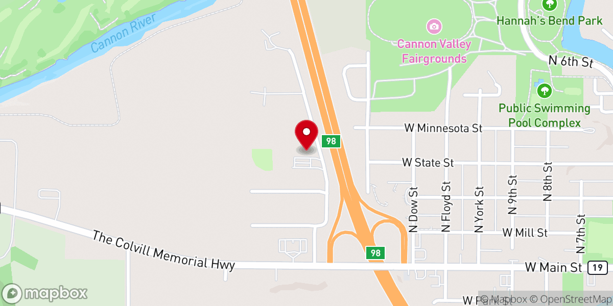 Map showing location of St. Paul's Lutheran Church