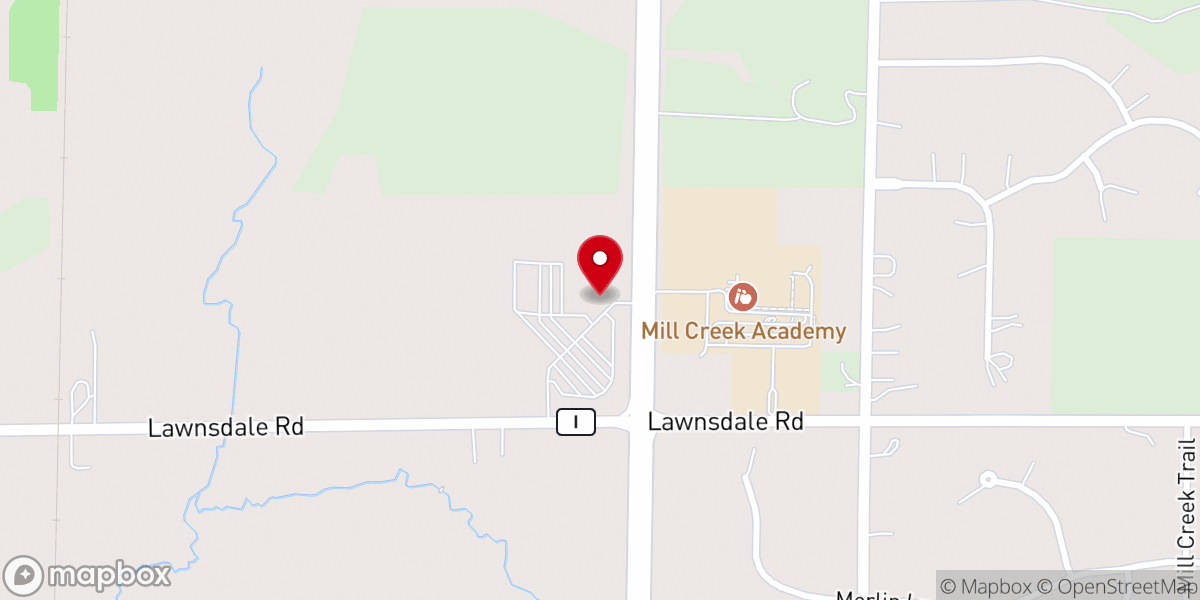 Map showing location of Fox River Christian Church