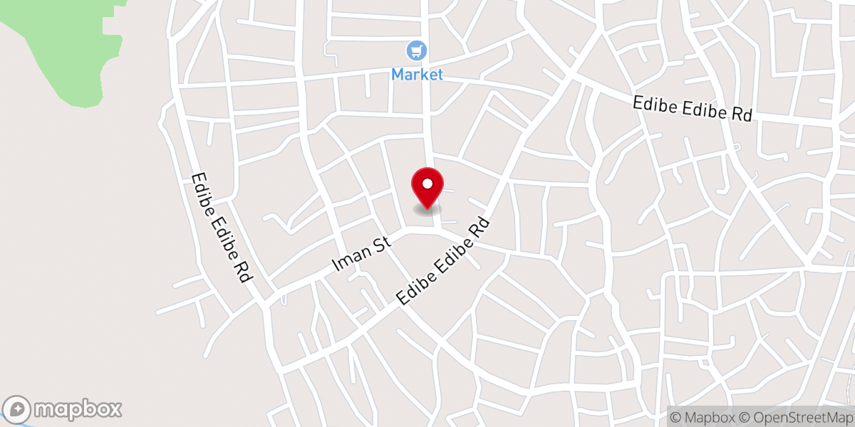 Map showing location of Apostolic Faith Church