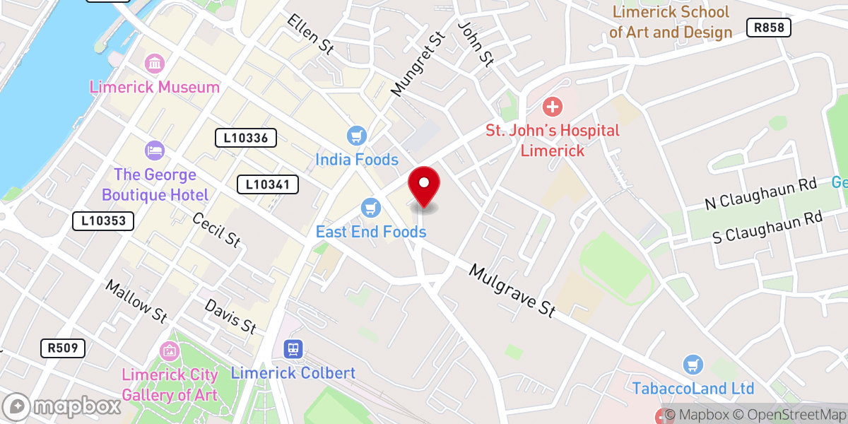 Map showing location of Limerick New Testament Church