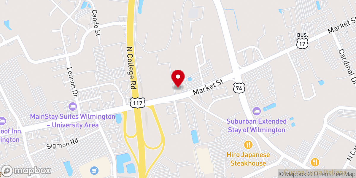 Map showing location of Bethel Holiness Church