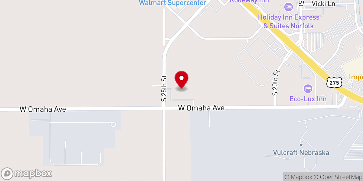 Map showing location of Our Savior Lutheran Church