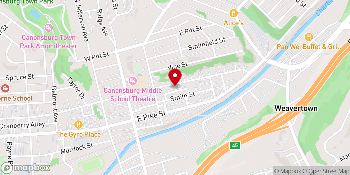 Map showing location of Anglican Parish of Christ the Redeemer