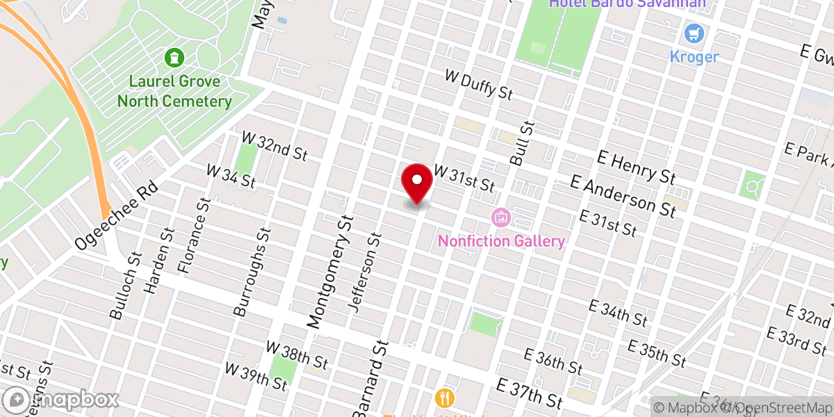 Map showing location of St. Paul CME Church