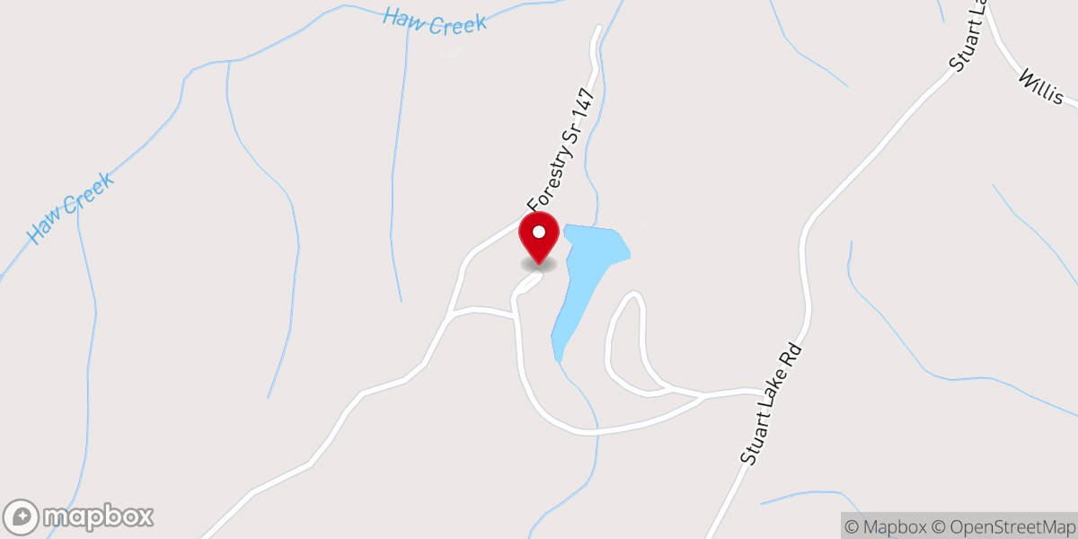 Map showing location of Stuart Lake Recreational Complex
