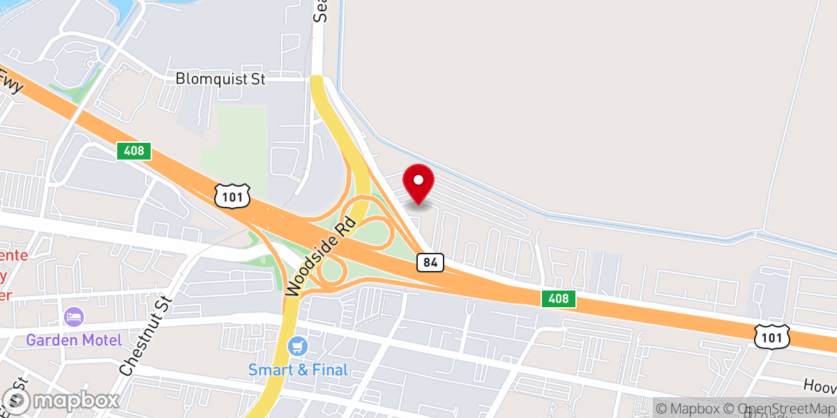 Map showing location of Church of Scientology Mission of Redwood City