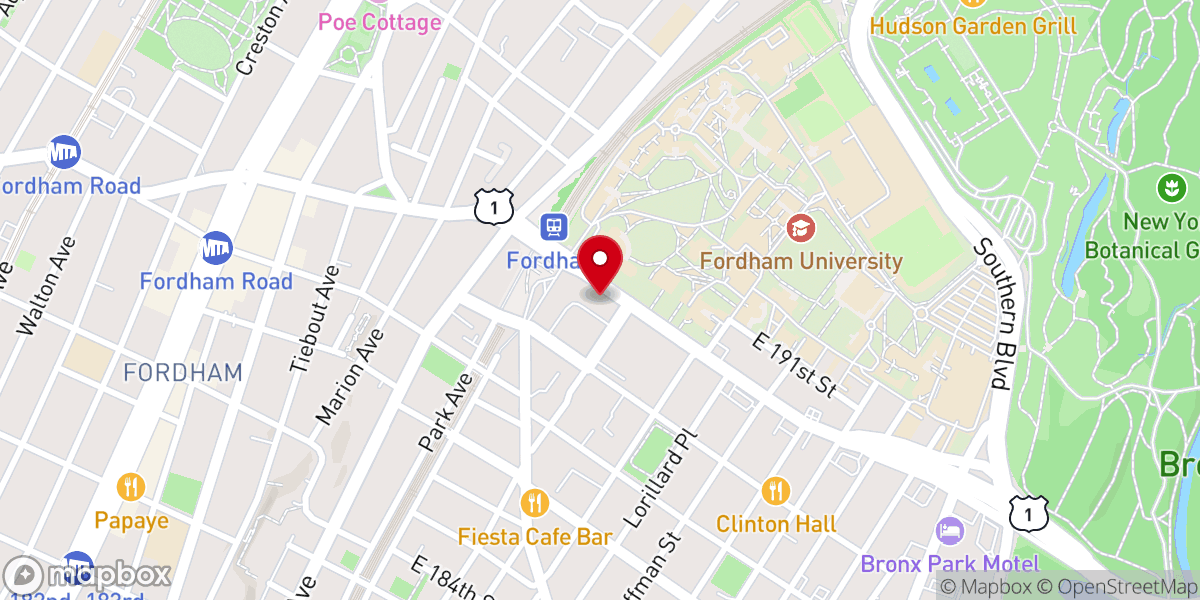 Map showing location of Animal Care Centers of NYC - Bronx