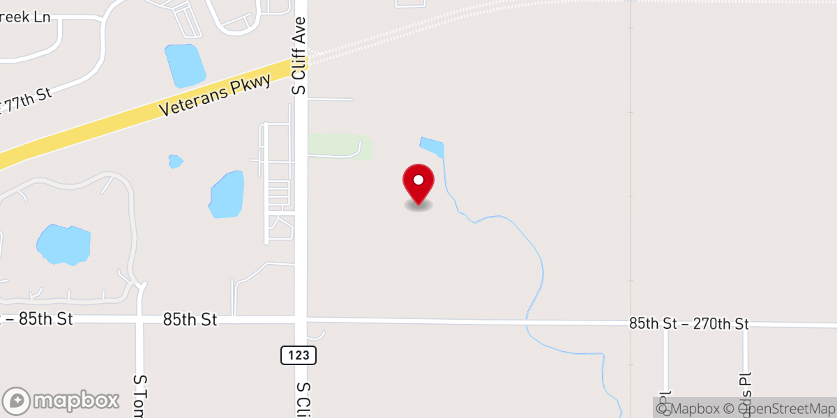 Map showing location of Hope Community Church-sioux Falls- Inc