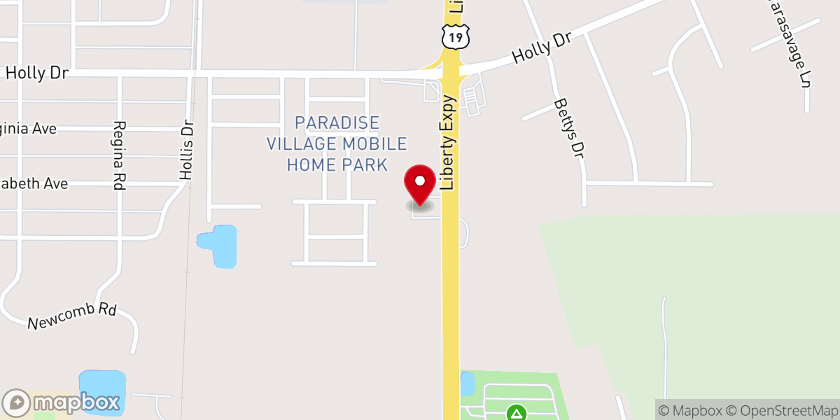 Map showing location of Heritage Full Gospel Church Inc