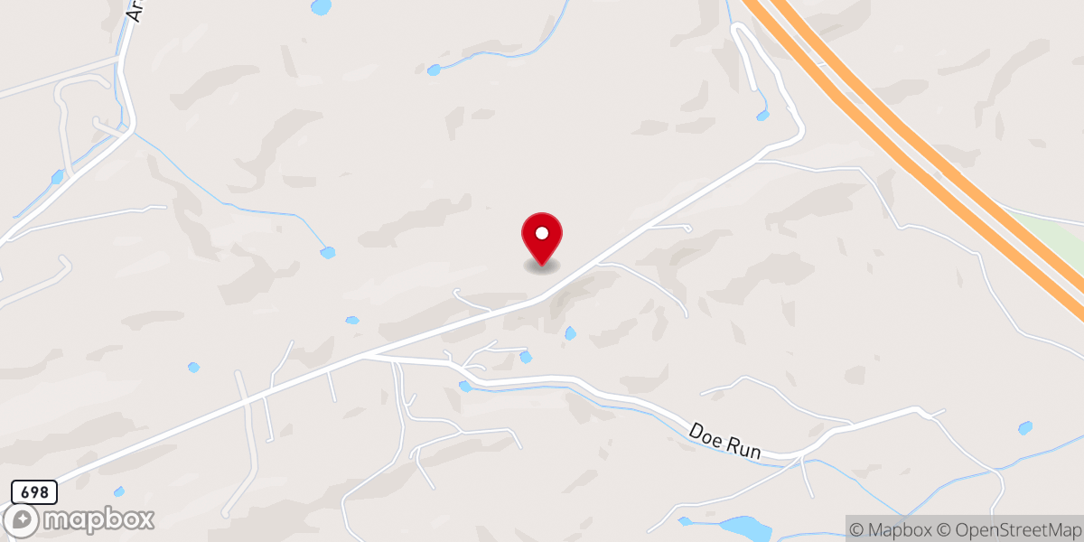 Map showing location of Gravley Church