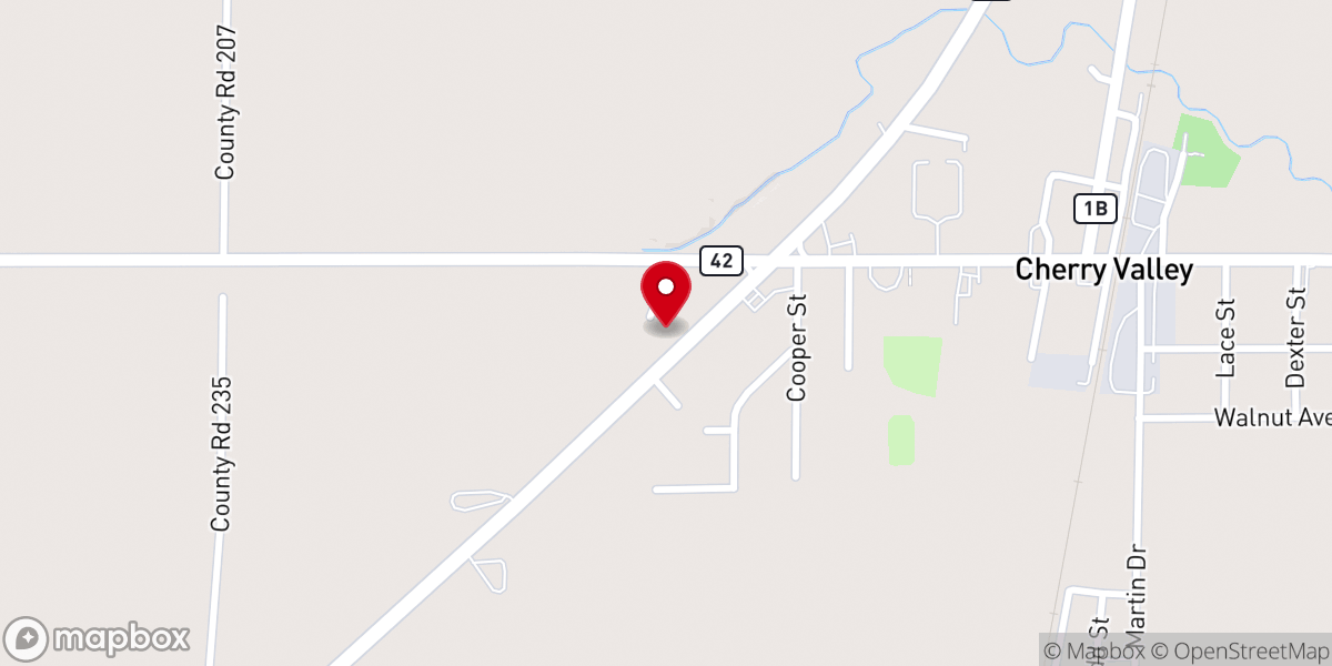 Map showing location of Fair Oaks Baptist Church
