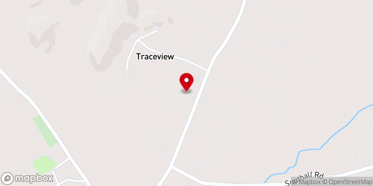 Map showing location of Hillsboro Baptist Church