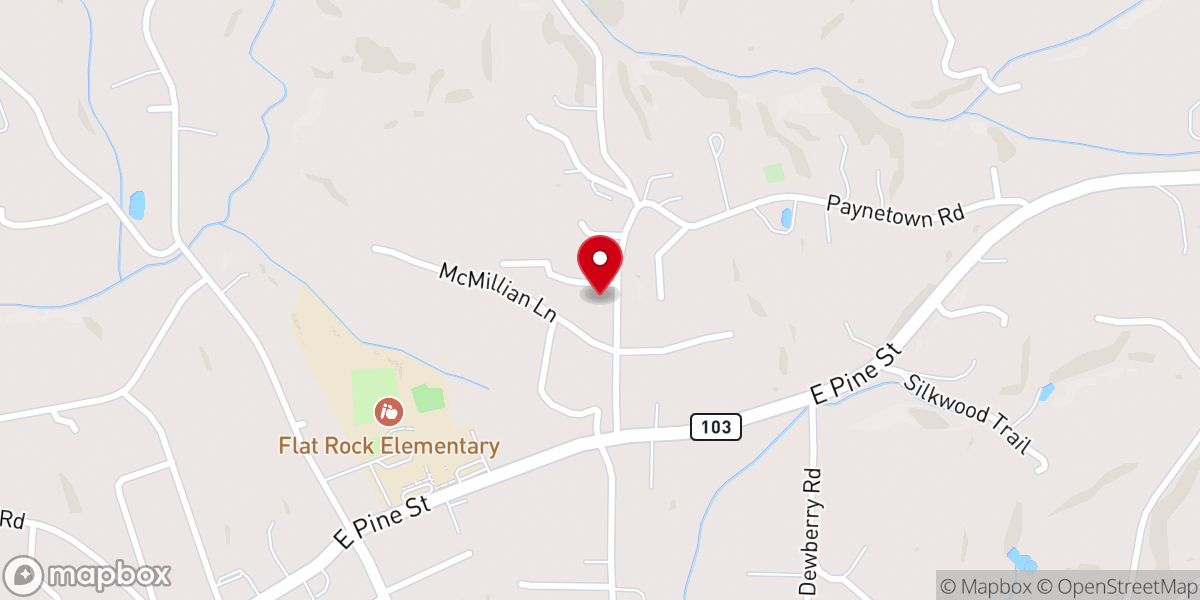 Map showing location of Payne's Memorial Holiness Church