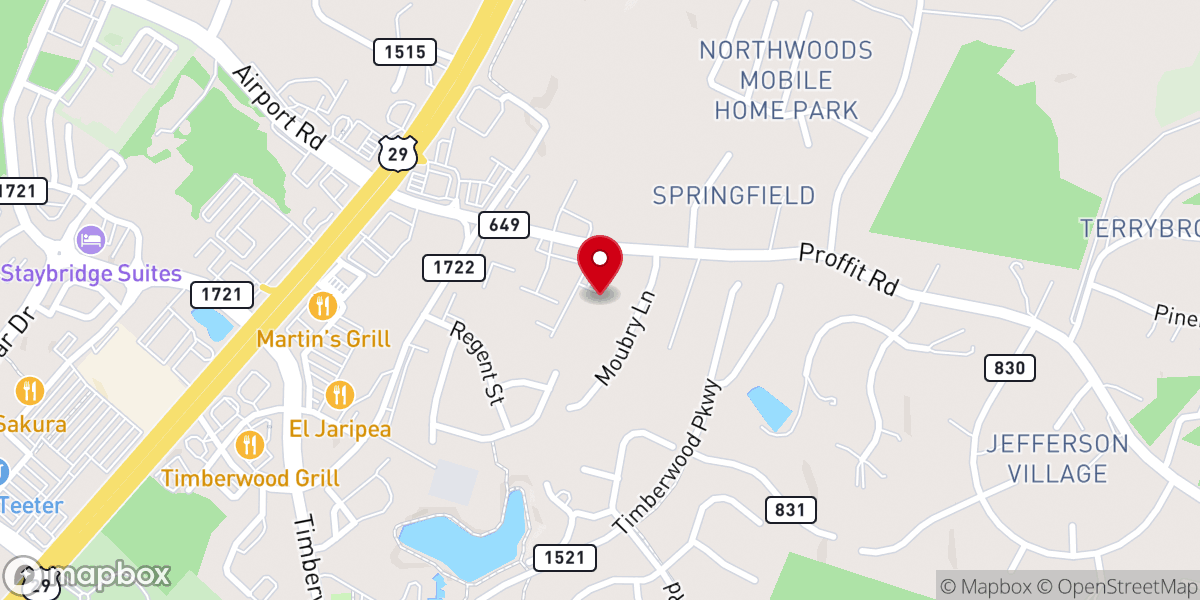 Map showing location of Maple Grove Christian Church
